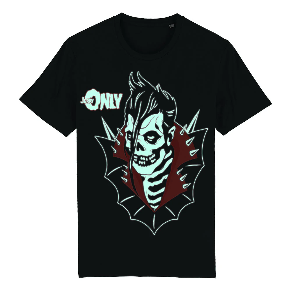 JERRY ONLY "ANTI-HERO" BLACK TEE WITH GLOW IN THE DARK INK - Image 2