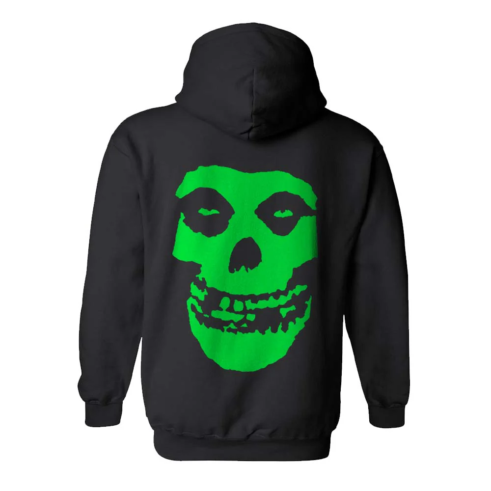 LIMITED EDITION Green Fiend Skull Black Pullover Hoodie - Image 3