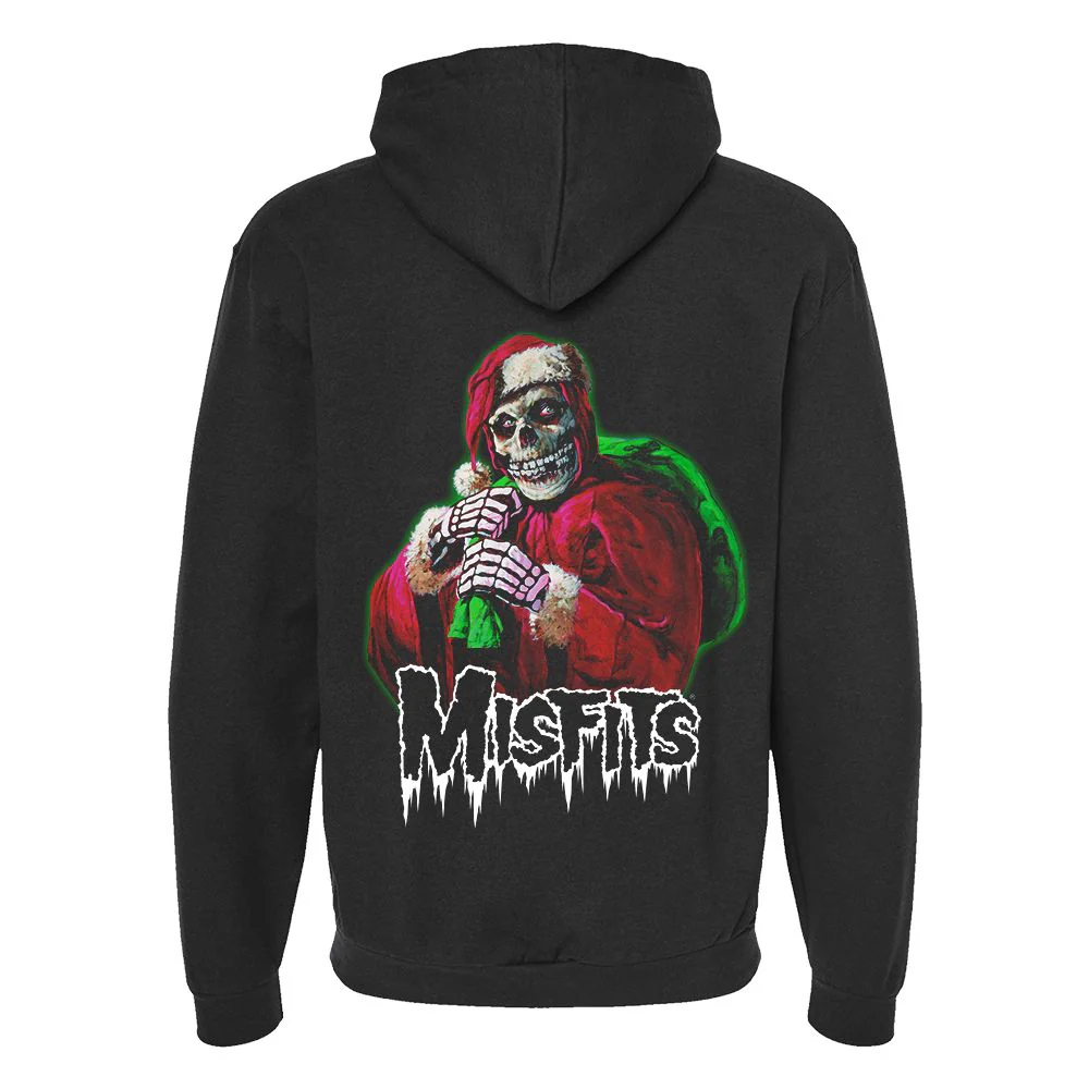 Misfits Holiday Fiend Black Zip Hoodie - Image 2