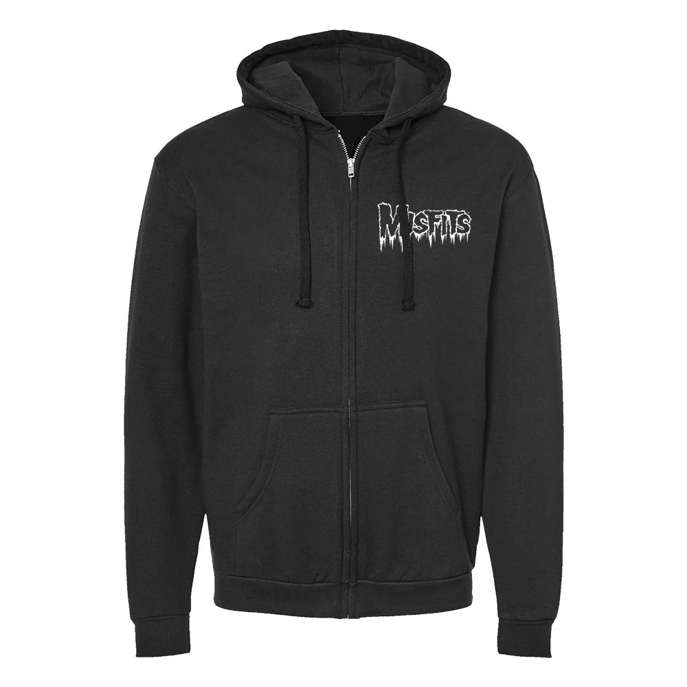 Misfits Holiday Fiend Black Zip Hoodie - Image 3