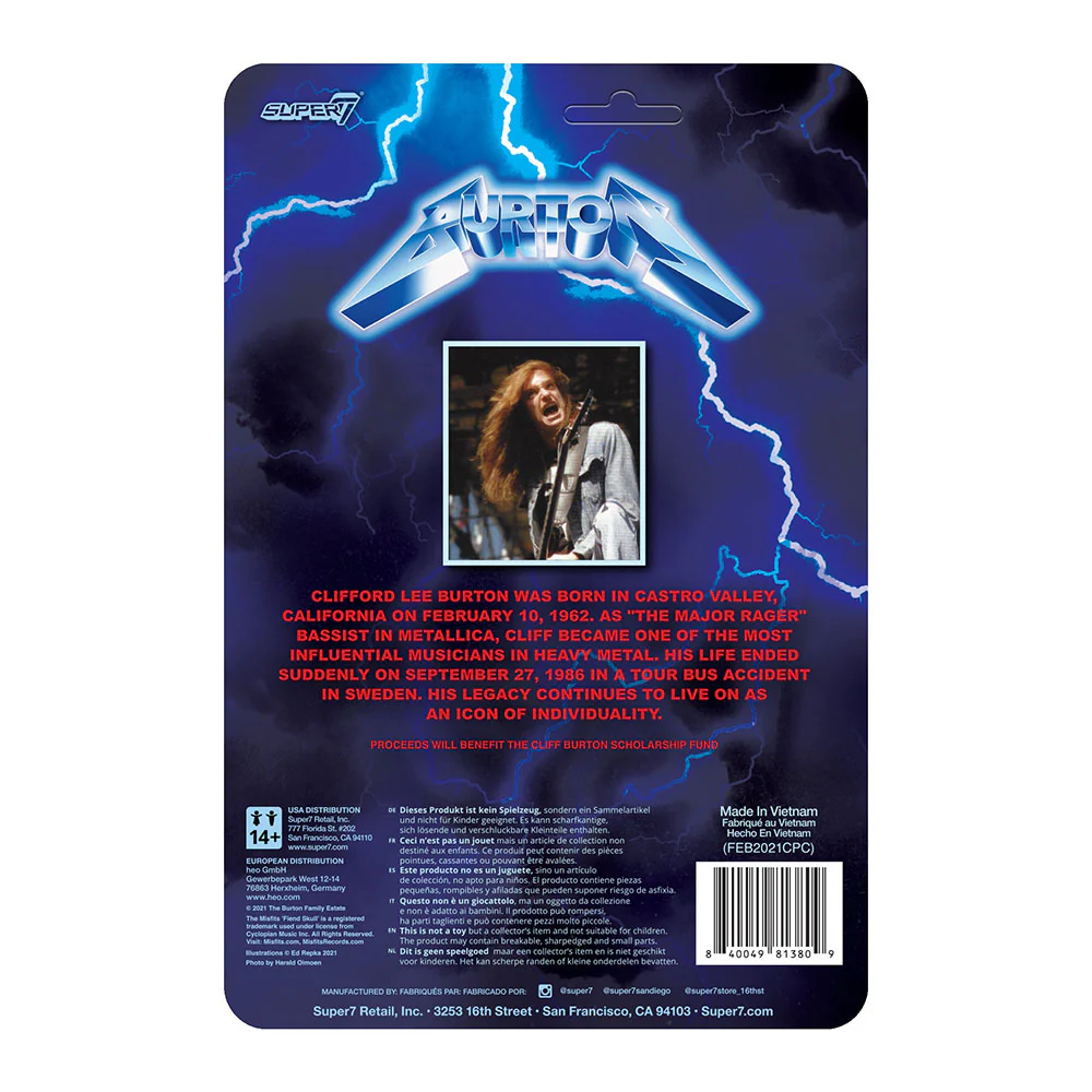 Misfits x Cliff Burton ReAction Figure Blue Version - Image 3